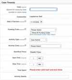 Timekeeping screenshot.